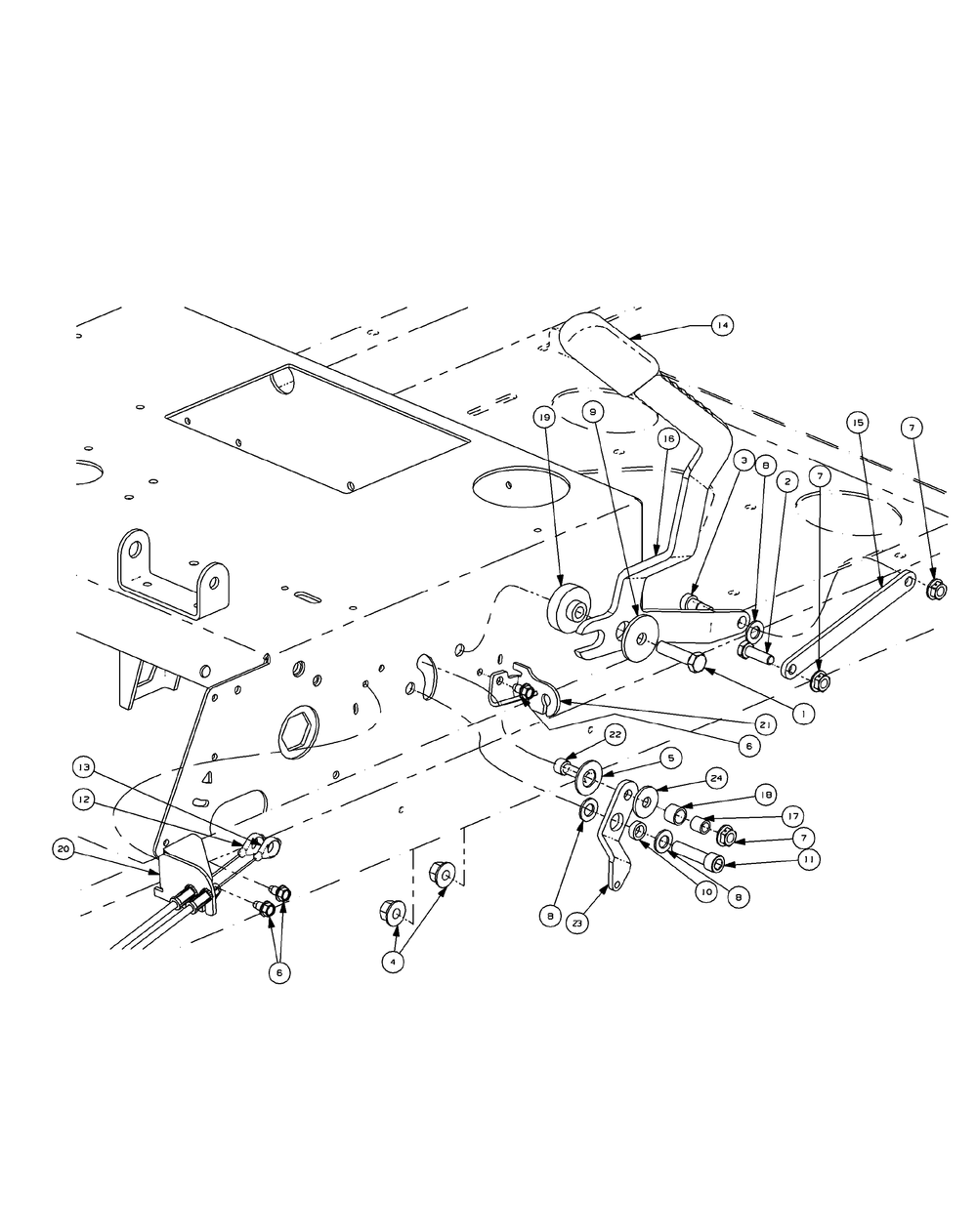 Brake Assembly Diagram and Parts List for ENFORCER44 53AI3AGF750-19HP Cub Cadet Lawn Tractor